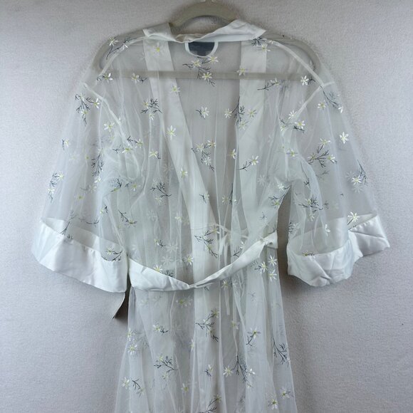 INC International Concepts Womens Small Festival Fairy Floral Mesh Duster Kimono - Picture 9 of 11